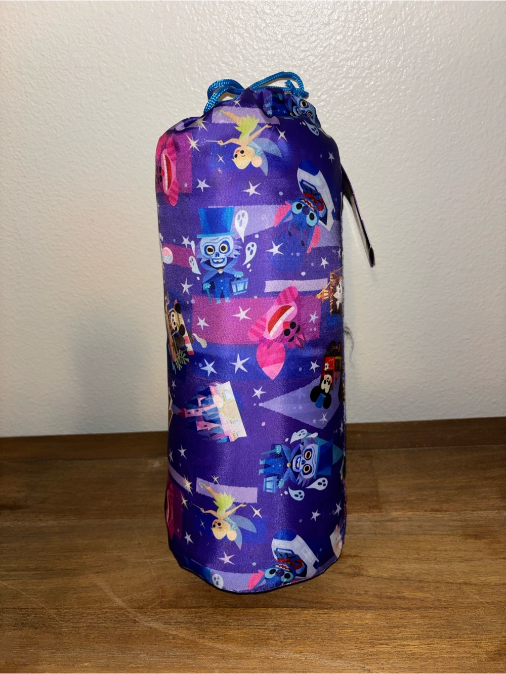 Disney Purple Character Print Drawstring Pouch with Blue Cord - Picture 2 of 5